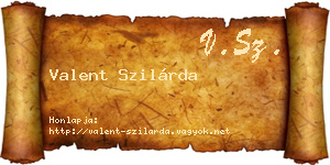 Valent Szilárda névjegykártya
